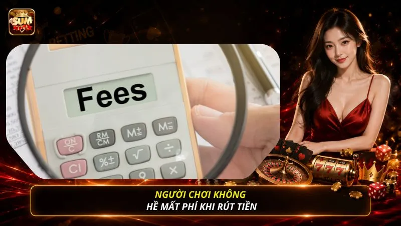 Người chơi không hề mất phí khi rút tiền