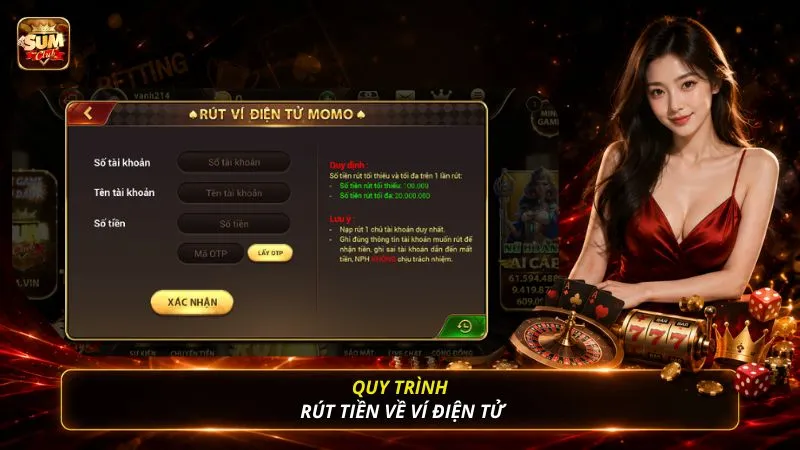 Quy trình rút tiền về ví điện tử